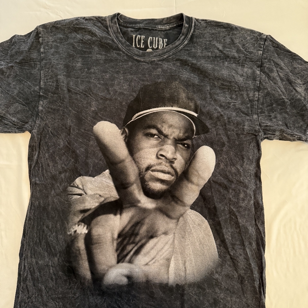 Graphic Ice Cube Charcoal T-Shirt Large 0015